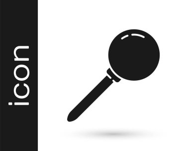 Beyaz arkaplanda Grey Push iğne simgesi izole edildi. Raptiye işareti. Vektör İllüstrasyonu