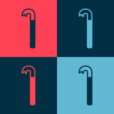 Pop Art Crowbar simgesi renk arkaplanında izole edildi. Vektör İllüstrasyonu