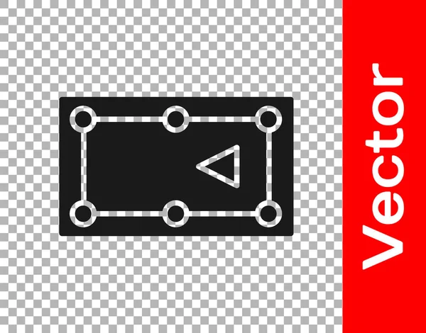 Черный Значок Таблицы Бильярд Изолирован Прозрачном Фоне Бильярдный Векторная Миграция — стоковый вектор