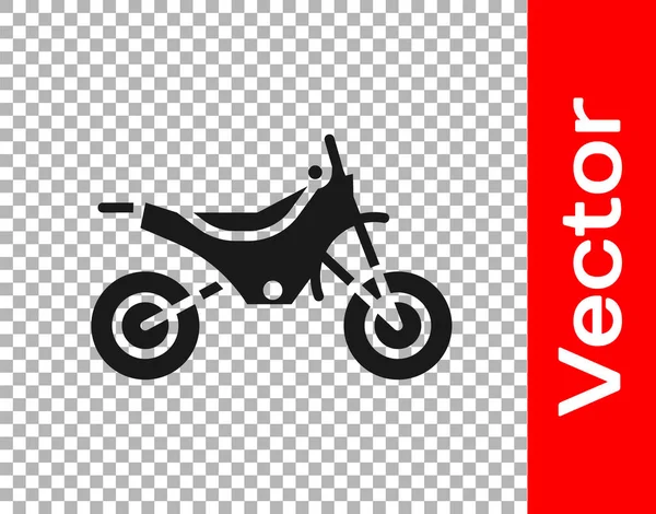 Black Mountain Bike Icon Isolated Transparent Background Vector Illustration — Stock Vector