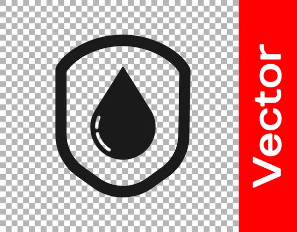 Icono Impermeable Negro Aislado Sobre Fondo Transparente Concepto Protección Resistente — Archivo Imágenes Vectoriales