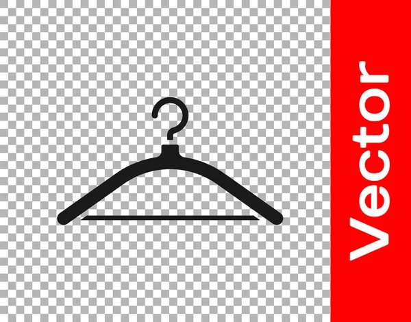 Black Hanger Icône Garde Robe Isolé Sur Fond Transparent Icône — Image vectorielle