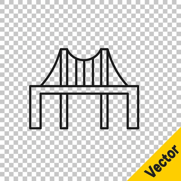 Ікона Золоті Ворота Ізольована Прозорому Тлі Сан Франциско Каліфорнія Сша — стоковий вектор