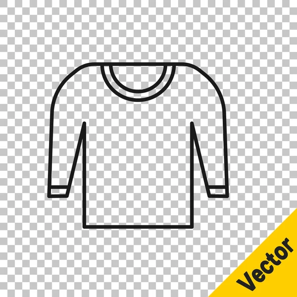 Das Schwarze Strickpullover Symbol Isoliert Auf Transparentem Hintergrund Pullover Symbol — Stockvektor