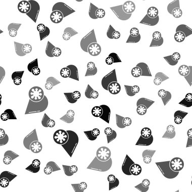 Siyah kan testi ve virüs molekülü koronavirüs ikonu beyaz arka planda izole edilmiş kusursuz desen. Coronavirus, COVID-19. 2019-NCoV. Vektör İllüstrasyonu