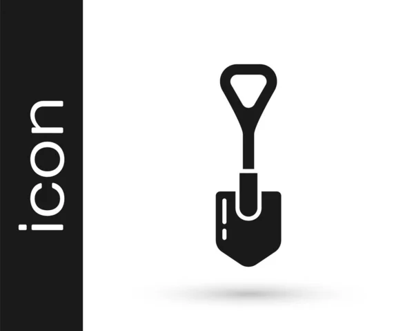 Graue Schaufel Symbol Isoliert Auf Weißem Hintergrund Gartenwerkzeug Werkzeug Für — Stockvektor