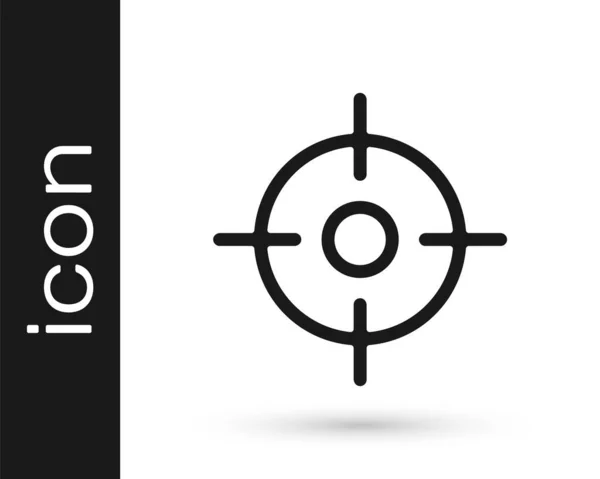 灰色目标运动图标孤立在白色背景 有射击场或射击场编号的干净目标 病媒图解 — 图库矢量图片