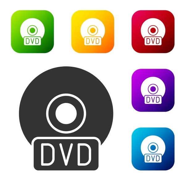 Schwarzes Oder Dvd Symbol Isoliert Auf Weißem Hintergrund Compact Disc — Stockvektor