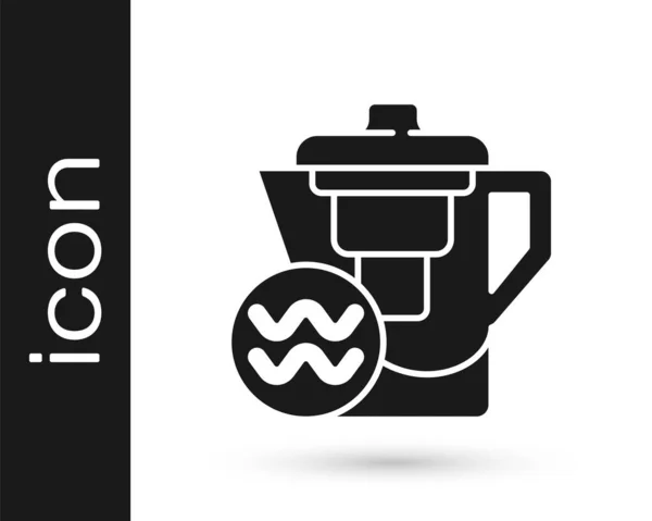 Grey Water jug with a filter icon isolated on white background. Vector Illustration. — Stock Illustration Grey Water Jug Filter Icon Isolated White Background Vector Illustration Royalty Free Stock Vectors