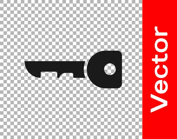 Black Key Symbol Isoliert Auf Transparentem Hintergrund Vektorillustration — Stockvektor