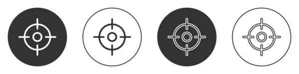 Черная Спортивная Иконка Target Белом Фоне Чистая Цель Номерами Стрельбища — стоковый вектор
