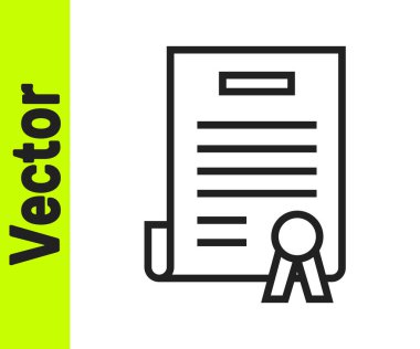 Beyaz arka planda siyah çizgi bağımsızlık ikonu izole edildi. Vektör İllüstrasyonu