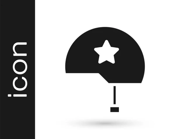 Иконка Серого Военного Шлема Выделена Белом Фоне Армейская Шляпа Символ — стоковый вектор