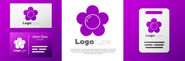 Logotyp Blume Symbol Isoliert Auf Weißem Hintergrund Logo Design Vorlage — Stockvektor