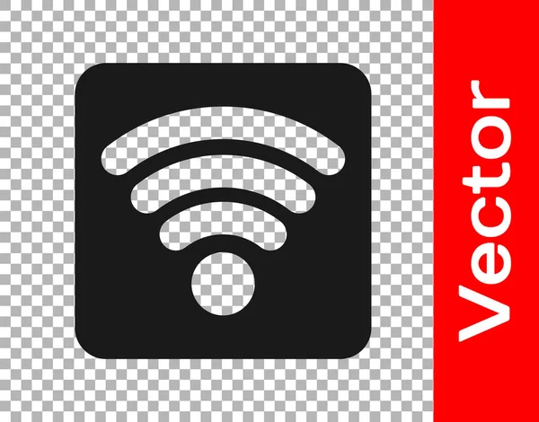 Icône Symbole Réseau Internet Sans Fil Noir Isolé Sur Fond — Image vectorielle