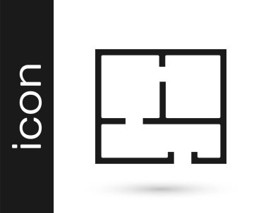 Gri Ev planı simgesi beyaz arkaplanda izole edildi. Vektör İllüstrasyonu