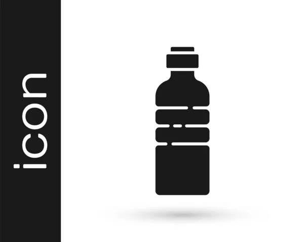 Серый Бутылка Воды Икона Изолированы Белом Фоне Знак Напитка Содовой — стоковый вектор