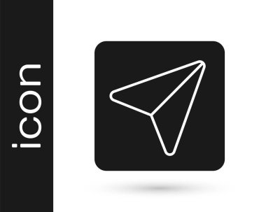 Şehir haritası yön bulma simgesinin gri bilgileri beyaz arkaplanda izole edildi. Arayüz tasarımı. Yer belirleme konsepti. Vektör İllüstrasyonu