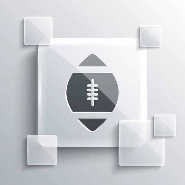 Graue Ikone Des American Football Auf Grauem Hintergrund Rugby Ball — Stockvektor
