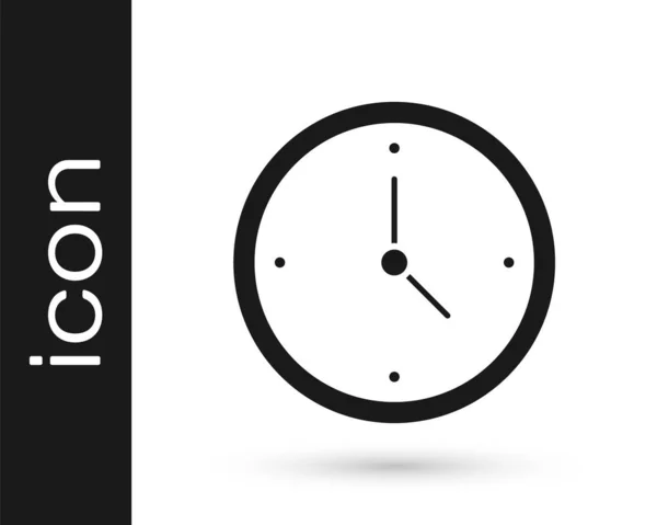 灰色の時計のアイコンは 白い背景に隔離された 時間の象徴だ ベクターイラスト — ストックベクタ