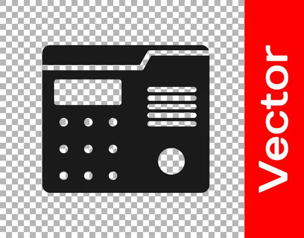 Black House Intercom System Symbol Isoliert Auf Transparentem Hintergrund Vektorillustration — Stockvektor