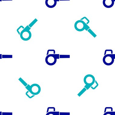 Mavi Yaprak bahçe hava üfleyici ikonu beyaz arka planda izole edilmiş pürüzsüz desen. Vektör İllüstrasyonu