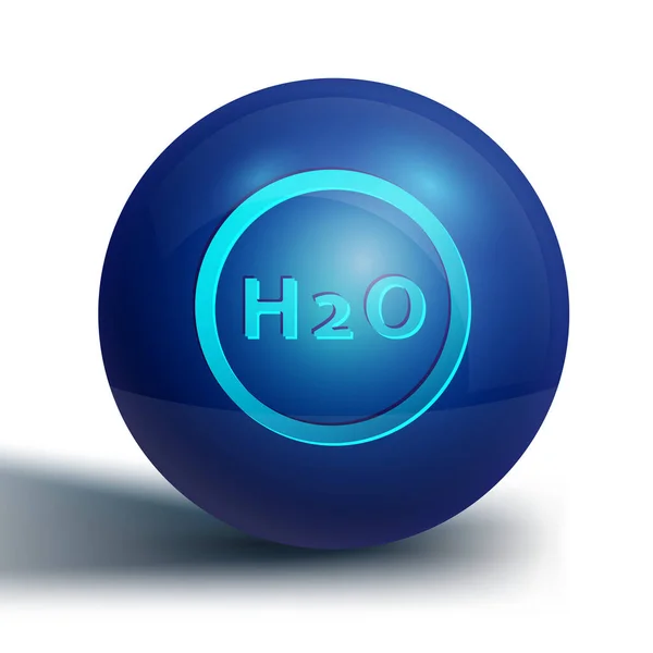 Fórmula Química Azul Para Gotas Agua Icono Forma H2O Aislado — Archivo Imágenes Vectoriales
