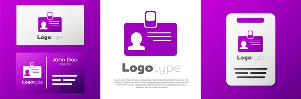 Logotype Icône Badge Identification Isolé Sur Fond Blanc Peut Être — Image vectorielle