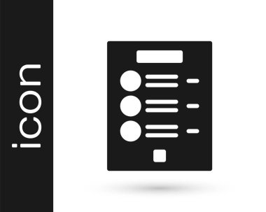 Gri Kahve menüsü simgesi beyaz arka planda izole edildi. Kafe, restoran, kafe için bir menü tasarla. Vektör İllüstrasyonu.