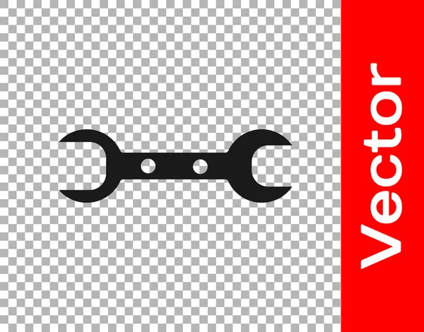 Ikona Klíče Černého Klíče Izolovaná Průhledném Pozadí Vektorová Ilustrace — Stockový vektor