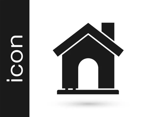 Graues Haussymbol Isoliert Auf Weißem Hintergrund Heimatsymbol Vektorillustration — Stockvektor