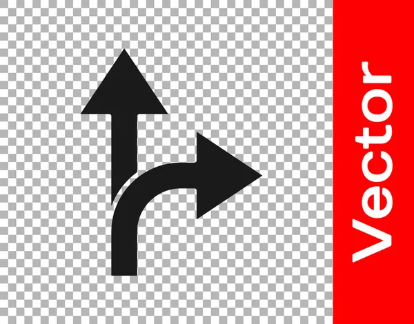 Schwarzes Verkehrszeichen Wegweiser Symbol Isoliert Auf Transparentem Hintergrund Zeiger Symbol — Stockvektor