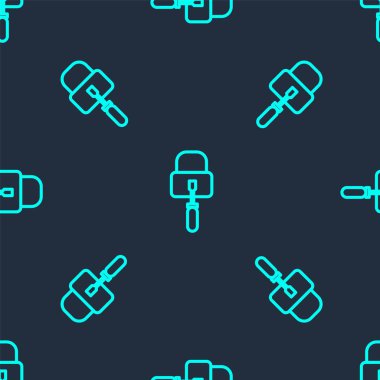 Yeşil çizgili maymuncuk ya da maymuncuk mavi arkaplanda izole edilmiş ikon maymuncuğu. Vektör İllüstrasyonu.