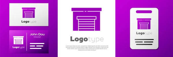 Logotype Icône Garage Isolé Sur Fond Blanc Modèle Conception Logo — Image vectorielle