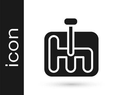 Gri Vites Şekil Değiştiren simgesi beyaz arkaplanda izole edildi. İletişim simgesi. Vektör İllüstrasyonu.