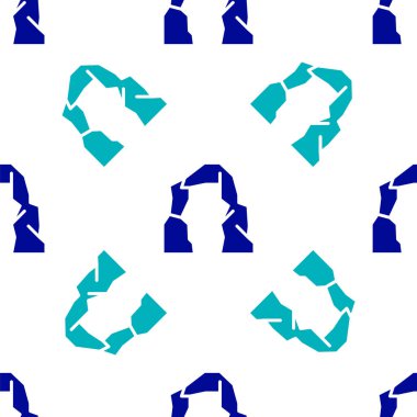 Mavi Büyük Kanyon ikonu beyaz arka planda izole edilmiş kusursuz desen. Arizona 'daki ulusal park. Vektör İllüstrasyonu.