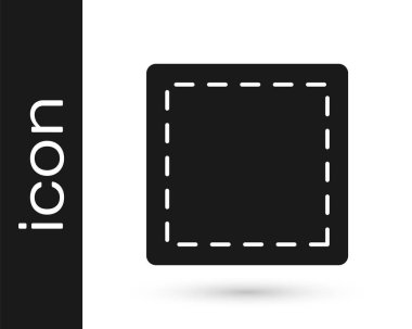 Gri Dikiş Deseni simgesi beyaz arkaplanda izole edildi. Dikiş için işaretler. Vektör İllüstrasyonu.