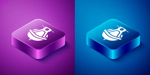 Isometric Jet Ski Icon Isolated Blue Purple Background Water Scooter — Stock Vector