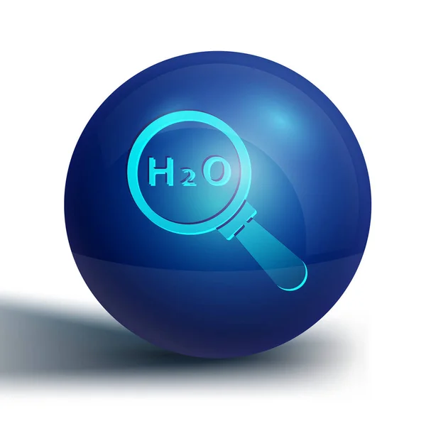 Fórmula Química Azul Para Gotas Água Ícone Forma H2O Isolado — Vetor de Stock