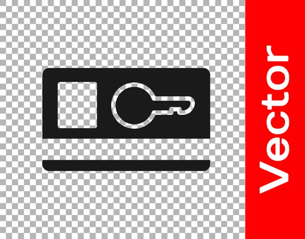 Icono Tarjeta Black Key Aislado Sobre Fondo Transparente Ilustración Vectorial — Archivo Imágenes Vectoriales