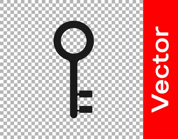 Black House Schlüsselsymbol Isoliert Auf Transparentem Hintergrund Vektorillustration — Stockvektor