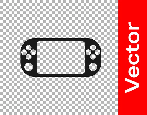 Icono Consola Videojuegos Black Portable Aislado Sobre Fondo Transparente Señal — Vector de stock