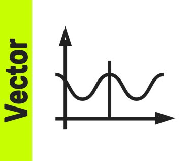 Siyah çizelge, çizelge, çizelge, diyagram, bilgi, beyaz arkaplanda izole edilmiş turta grafik simgesi. Vektör İllüstrasyonu.