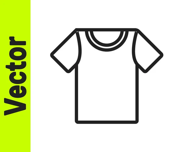 Camiseta Negra Aislada Sobre Fondo Blanco Ilustración Vectorial — Vector de stock
