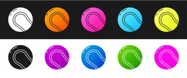 Beyzbol topu simgesini siyah beyaz arkaplanda izole et. Vektör İllüstrasyonu.