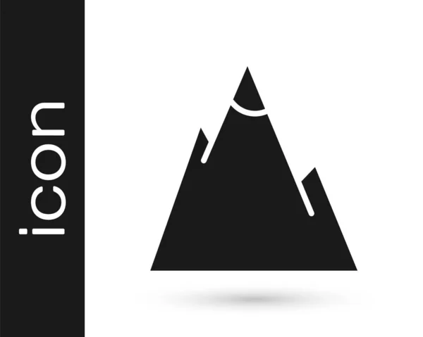 Icono Grey Mountains Aislado Sobre Fondo Blanco Símbolo Victoria Concepto — Vector de stock