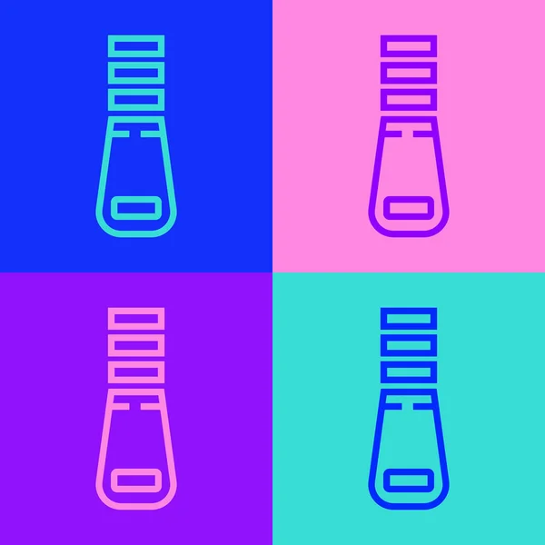 Pop Art Γραμμή Zipper Εικονίδιο Απομονώνονται Φόντο Χρώμα Εικονογράφηση Διανύσματος — Διανυσματικό Αρχείο