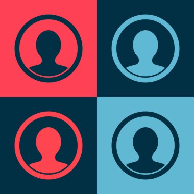 Pop Art Renk arkaplanında izole hesap ekran simgesi oluştur. Vektör.