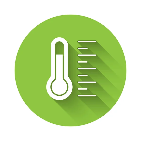 온도계는 그림자와 아이콘을 합니다 온도계는 덥거나 날씨를 줍니다 Vector — 스톡 벡터