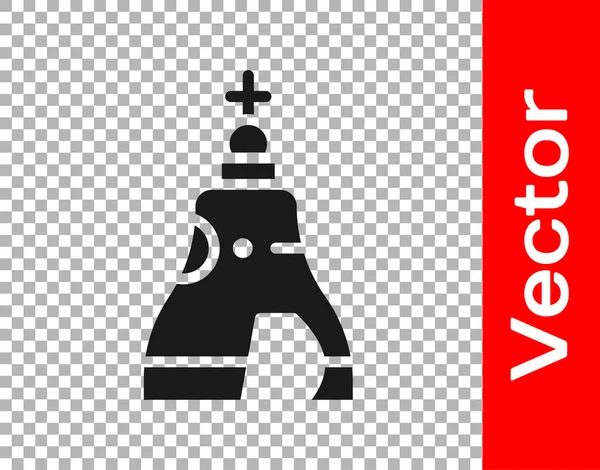 Negro Campana Del Zar Moscú Icono Monumento Aislado Sobre Fondo — Vector de stock